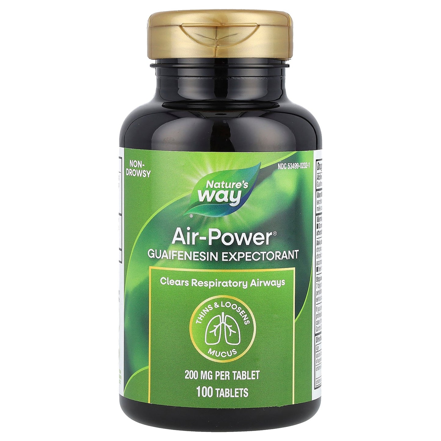 Nature's Way, Air-Power®, Guaifenesin Expectorant, 200 mg, 100 Tablets
