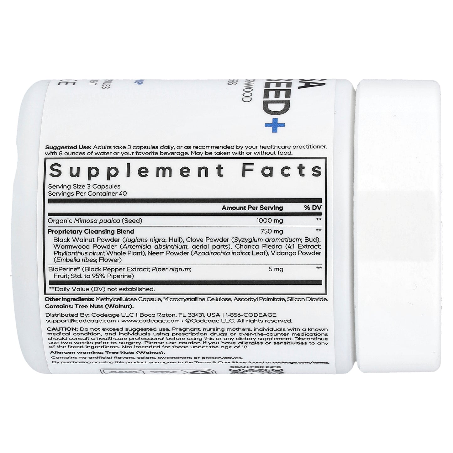 Codeage, Mimosa Pudica Seed+, 120 Capsules