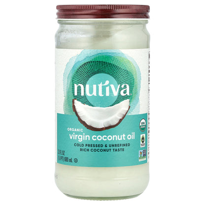 Nutiva, Organic Virgin Coconut Oil, 23 fl oz (680 ml)