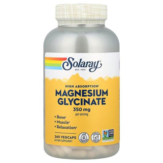 Solaray, Magnesium Glycinate, High Absorption, 240 VegCaps