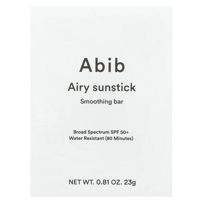 Abib, Airy Sunstick Smoothing Bar, SPF 50+, 0.81 oz (23 g)