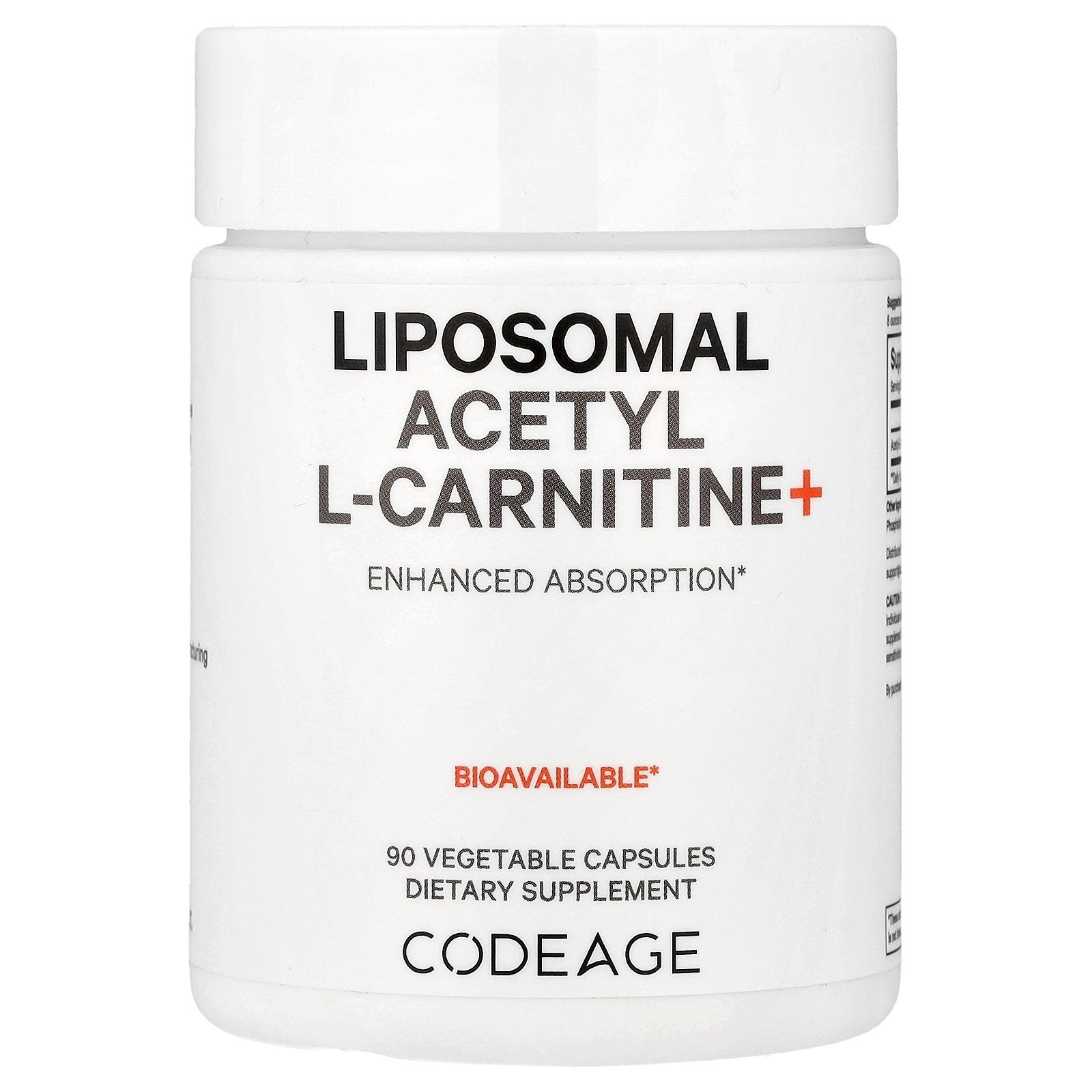 Codeage, Liposomal Acetyl L-Carnitine+, 90 Capsules (500 mg per Capsule)