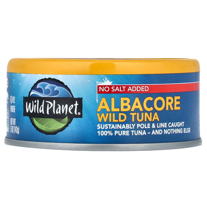 Wild Planet, Albacore Wild Tuna, No Salt Added, 5 oz (142 g)