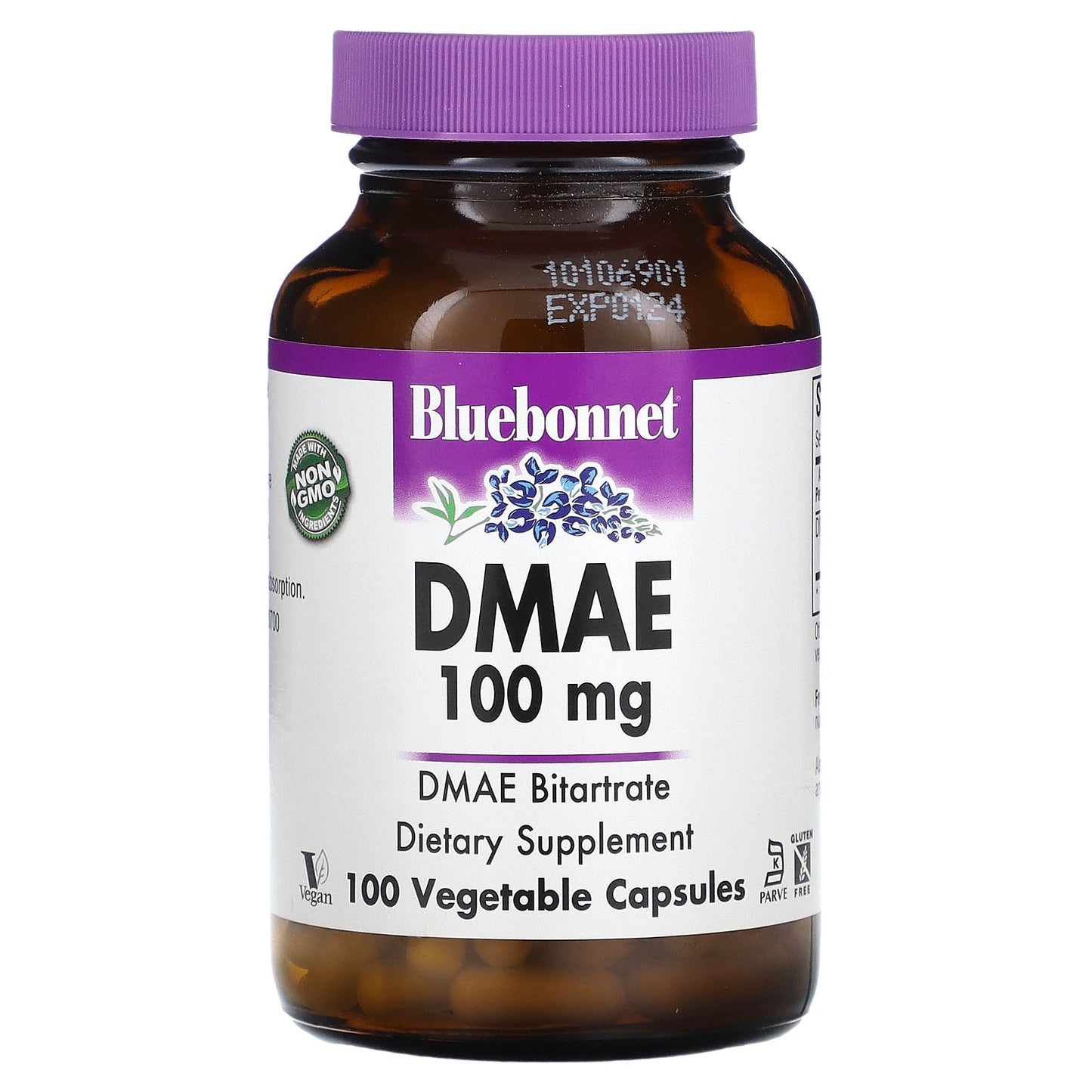 Bluebonnet Nutrition, DMAE, 100 mg, 100 Vegetable Capsules