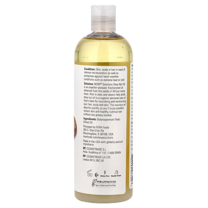 NOW Foods, Solutions, Shea Nut Oil, Moisturizing Oil, 16 fl oz (473 ml)