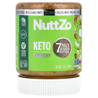 Nuttzo, Keto, 7 Nut & Seed Butter, Crunchy, 12 oz (340 g)