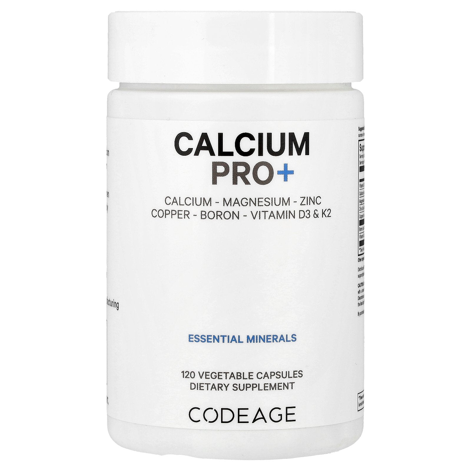 Codeage, Calcium Pro+, 120 Vegetable Capsules
