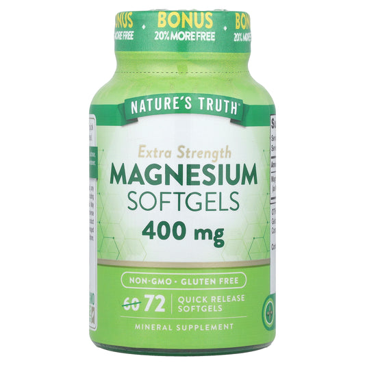 Nature's Truth, Magnesium, Extra Strength , 400 mg, 72 Quick Release Softgels