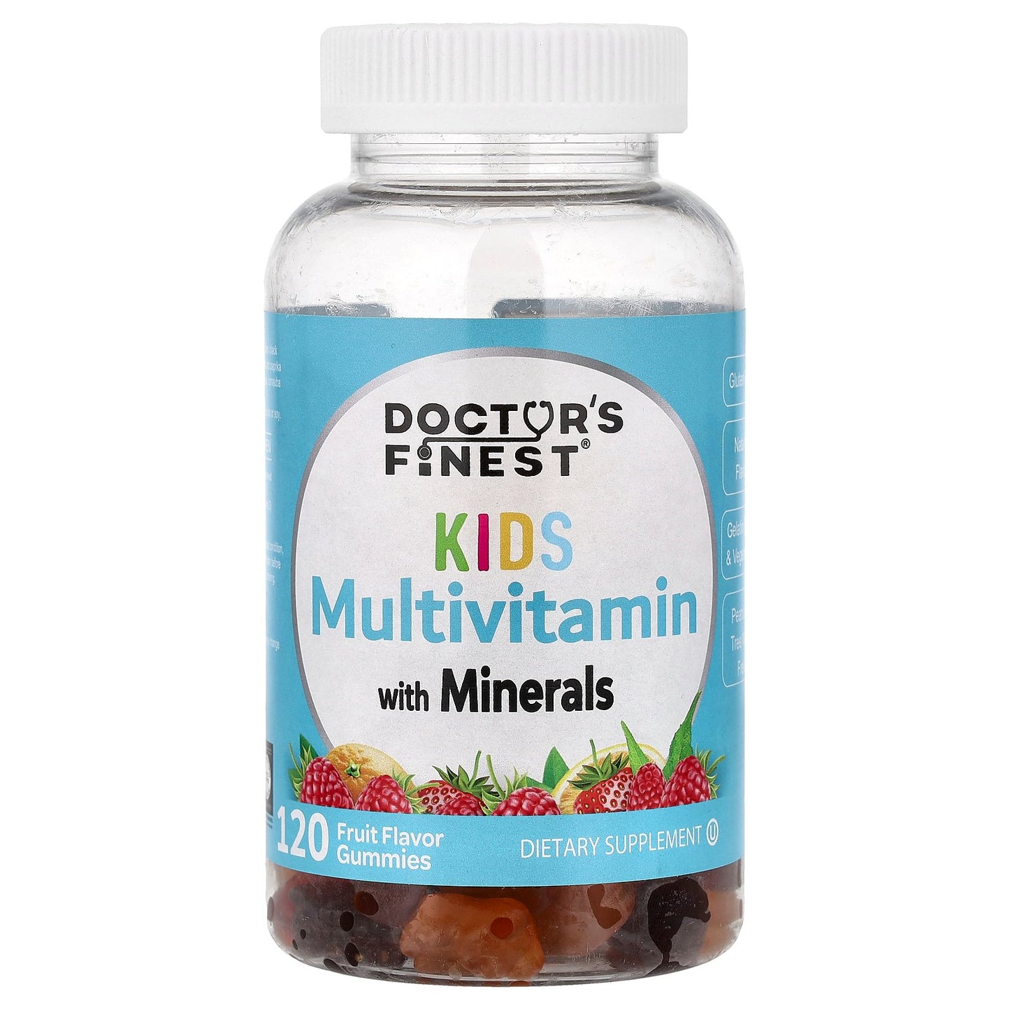 Doctor's Finest, Kids Multivitamin Gummies with Minerals, Fruit, 120 Gummies