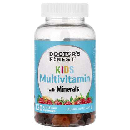 Doctor's Finest, Kids Multivitamin Gummies with Minerals, Fruit, 120 Gummies