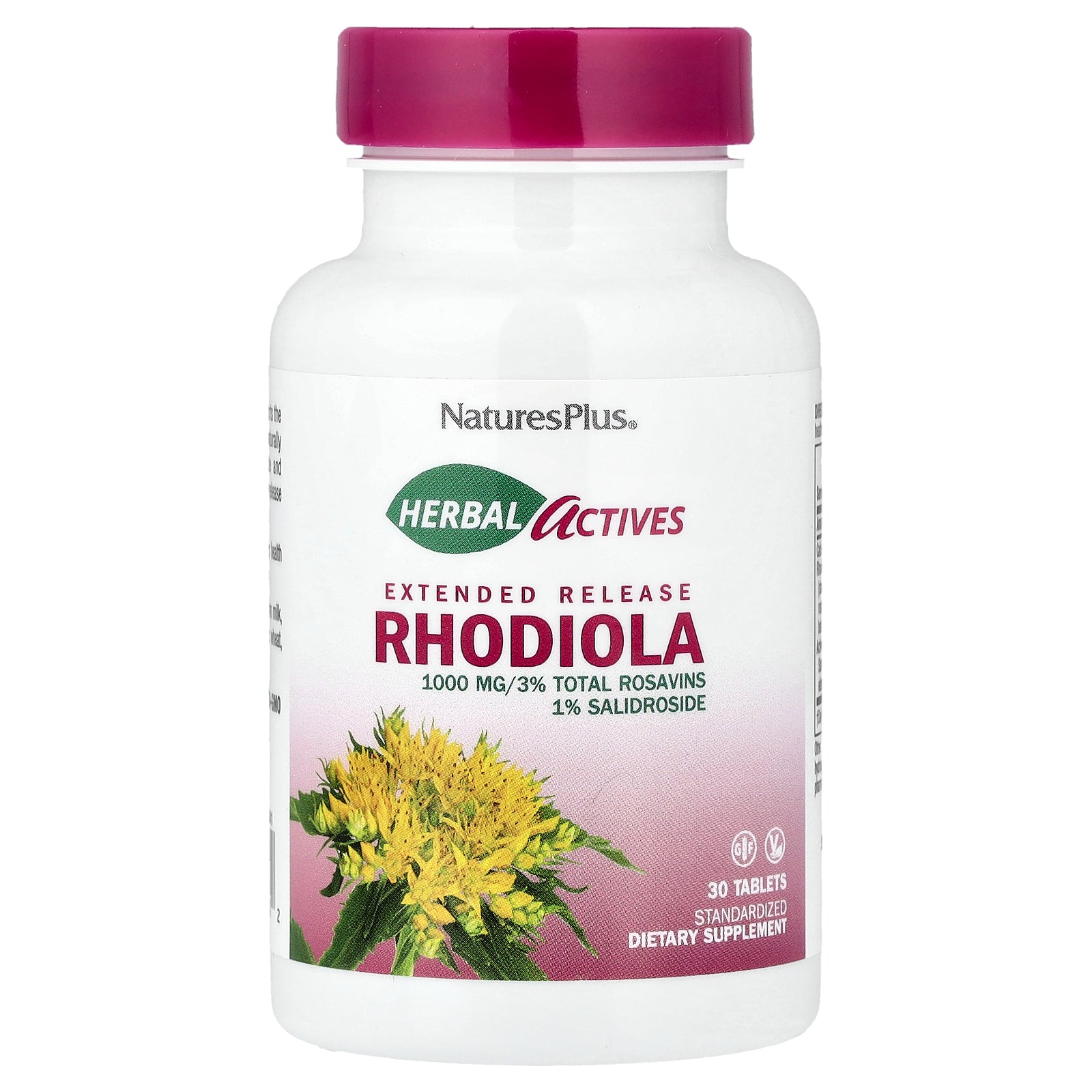 NaturesPlus, Herbal Actives, Rhodiola, Extended Release, 30 Tablets