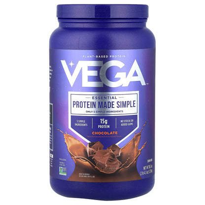 Vega, Essential, Protein Made Simple, Plant-Based Protein, Chocolate, 2 lb 4.3 oz  (1.03 kg)