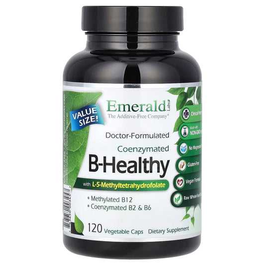 Emerald Laboratories, Coenzymated B-Healthy with L-5-Methyltetrahydrofolate, 120 Vegetable Caps