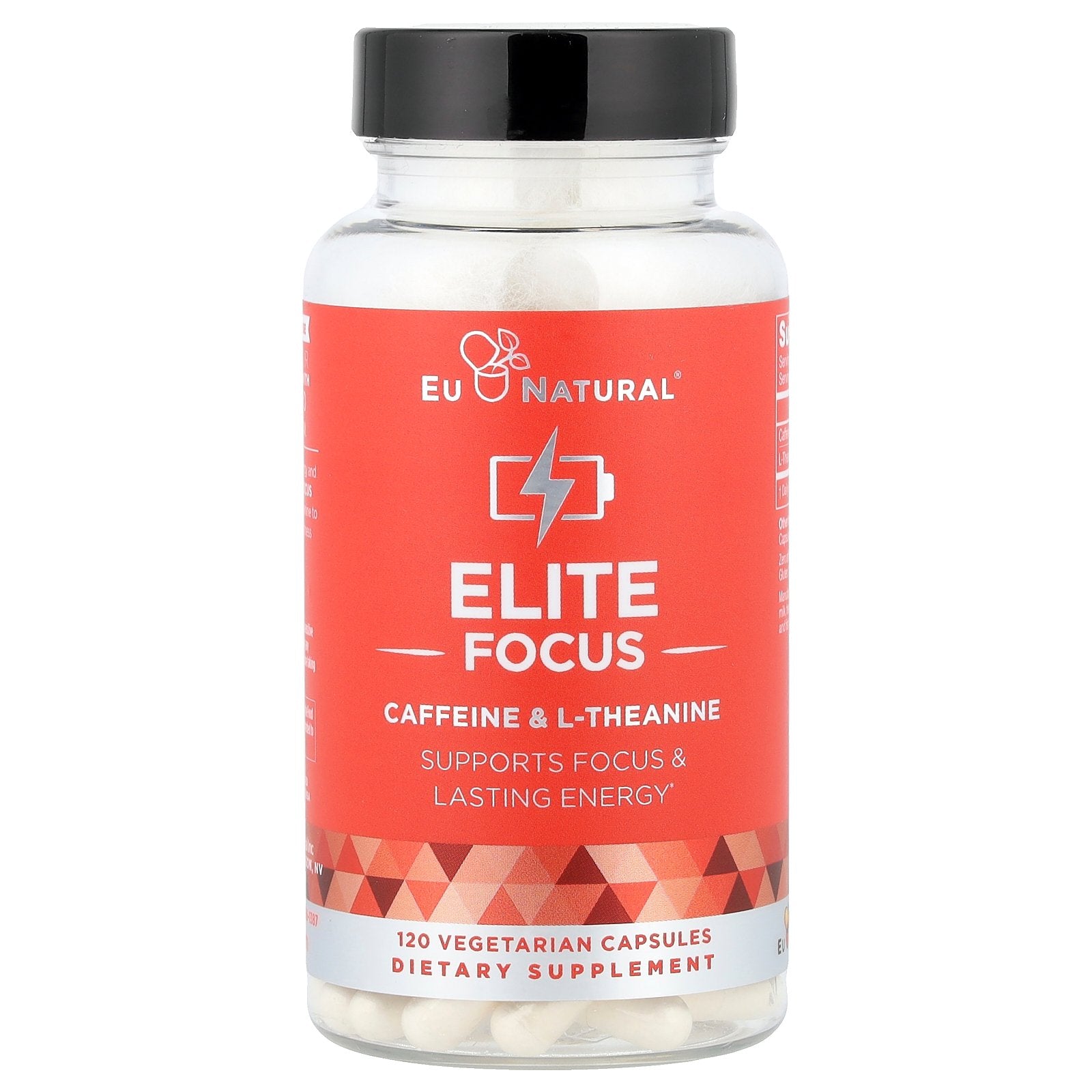 Eu Natural, Elite Focus, Caffeine & L-Theanine, 120 Vegetarian Capsules