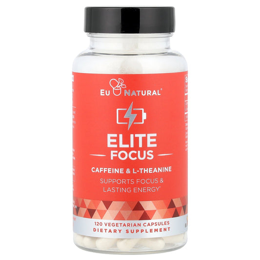 Eu Natural, Elite Focus, Caffeine & L-Theanine, 120 Vegetarian Capsules