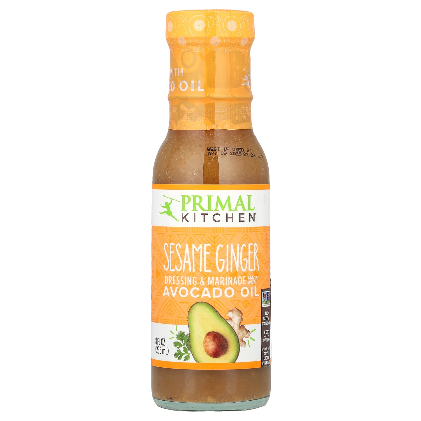 Primal Kitchen, Dressing & Marinade Made with Avocado Oil, Sesame Ginger, 8 fl oz (236 ml)