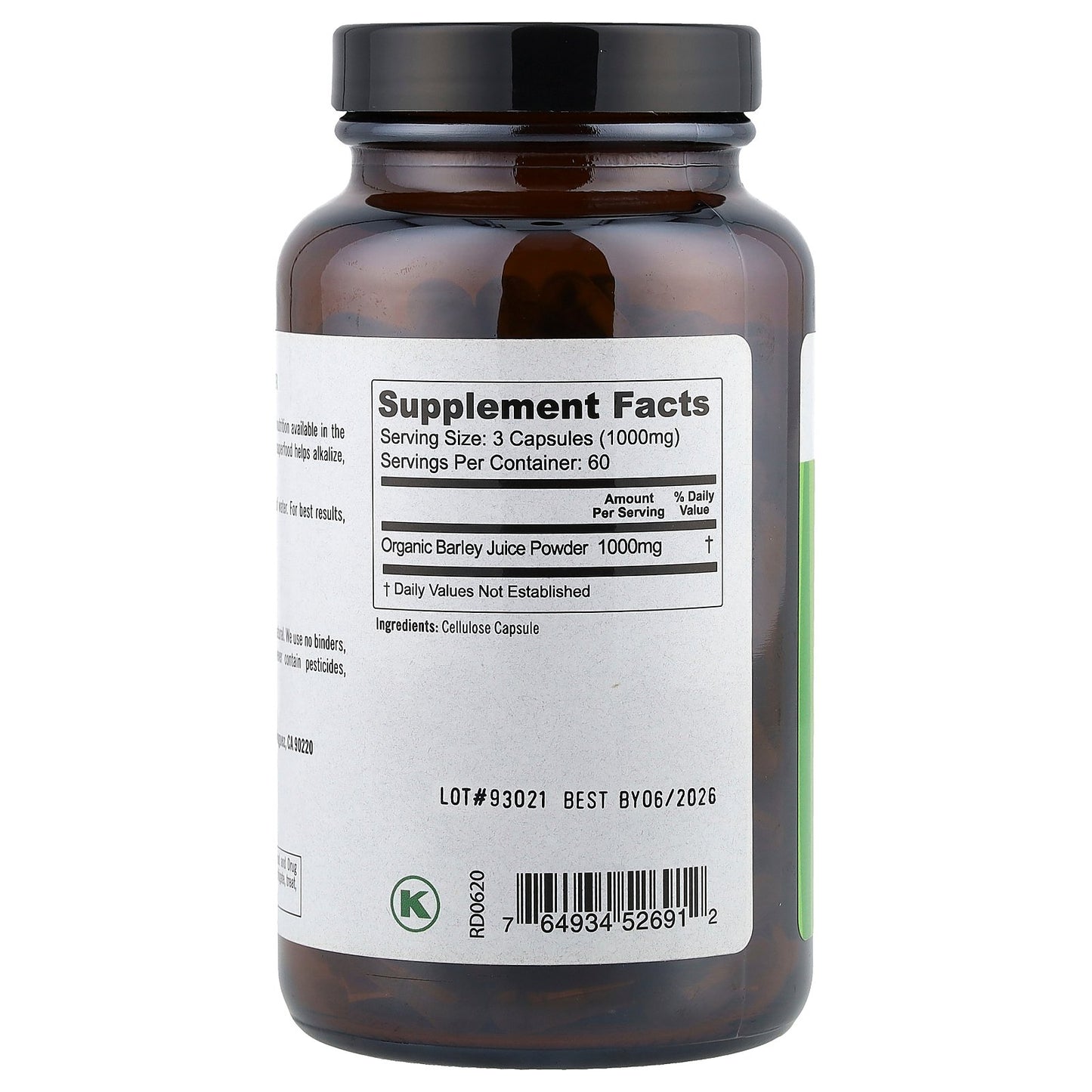 Pure Planet, Just Barley, 180 Vegetarian Capsules (333 mg per Capsule)