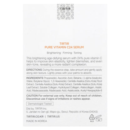 TIRTIR, Pure Vitamin C24 Serum, 1.01 fl oz (30 ml)