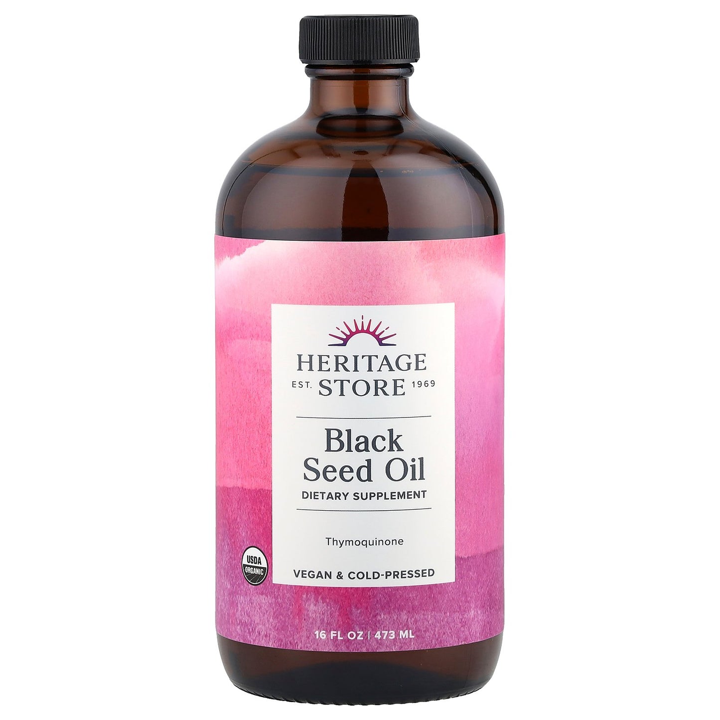 Heritage Store, Black Seed Oil, 5.4 g, 16 fl oz (473 ml)