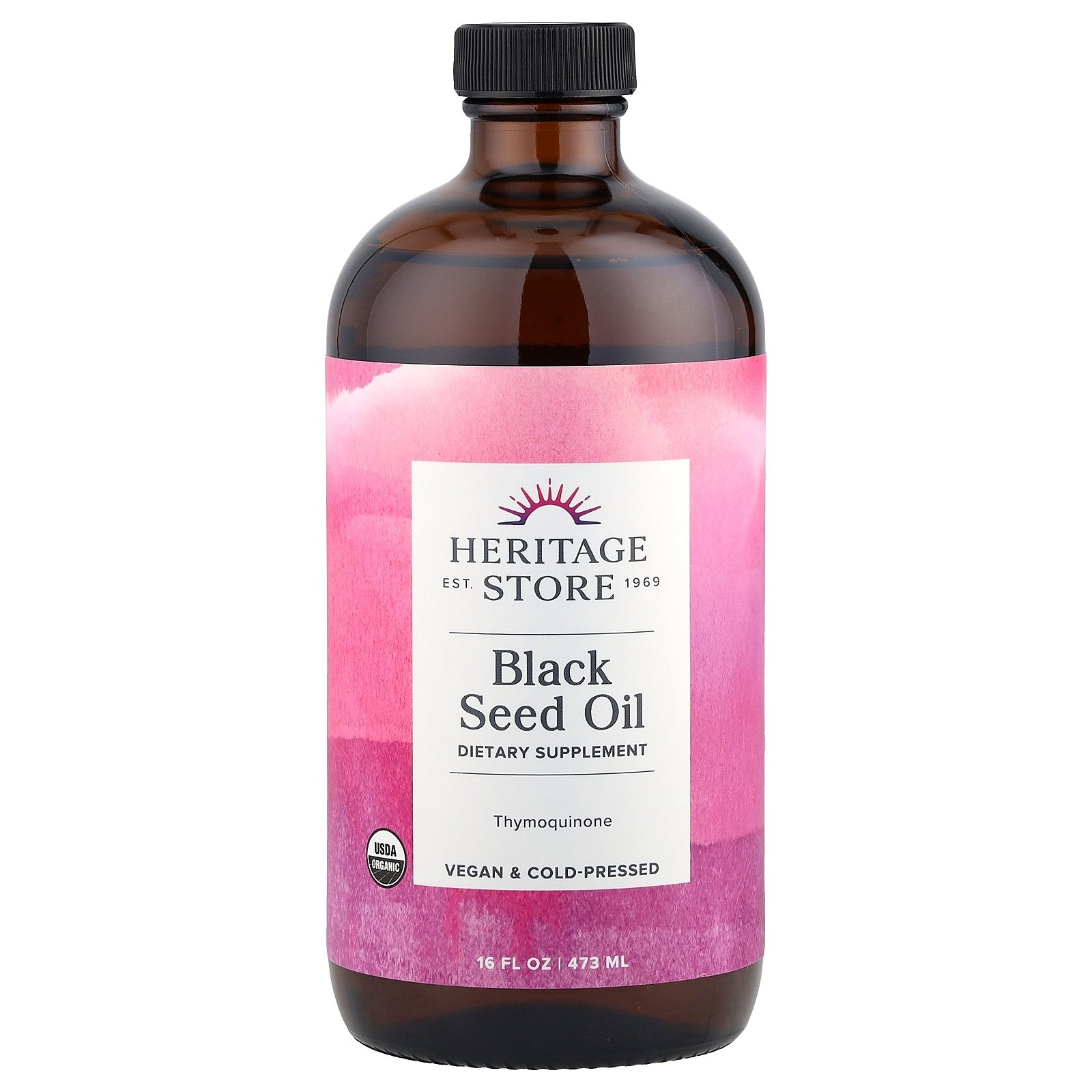 Heritage Store, Black Seed Oil, 5.4 g, 16 fl oz (473 ml)