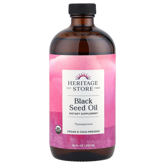 Heritage Store, Black Seed Oil, 5.4 g, 16 fl oz (473 ml)