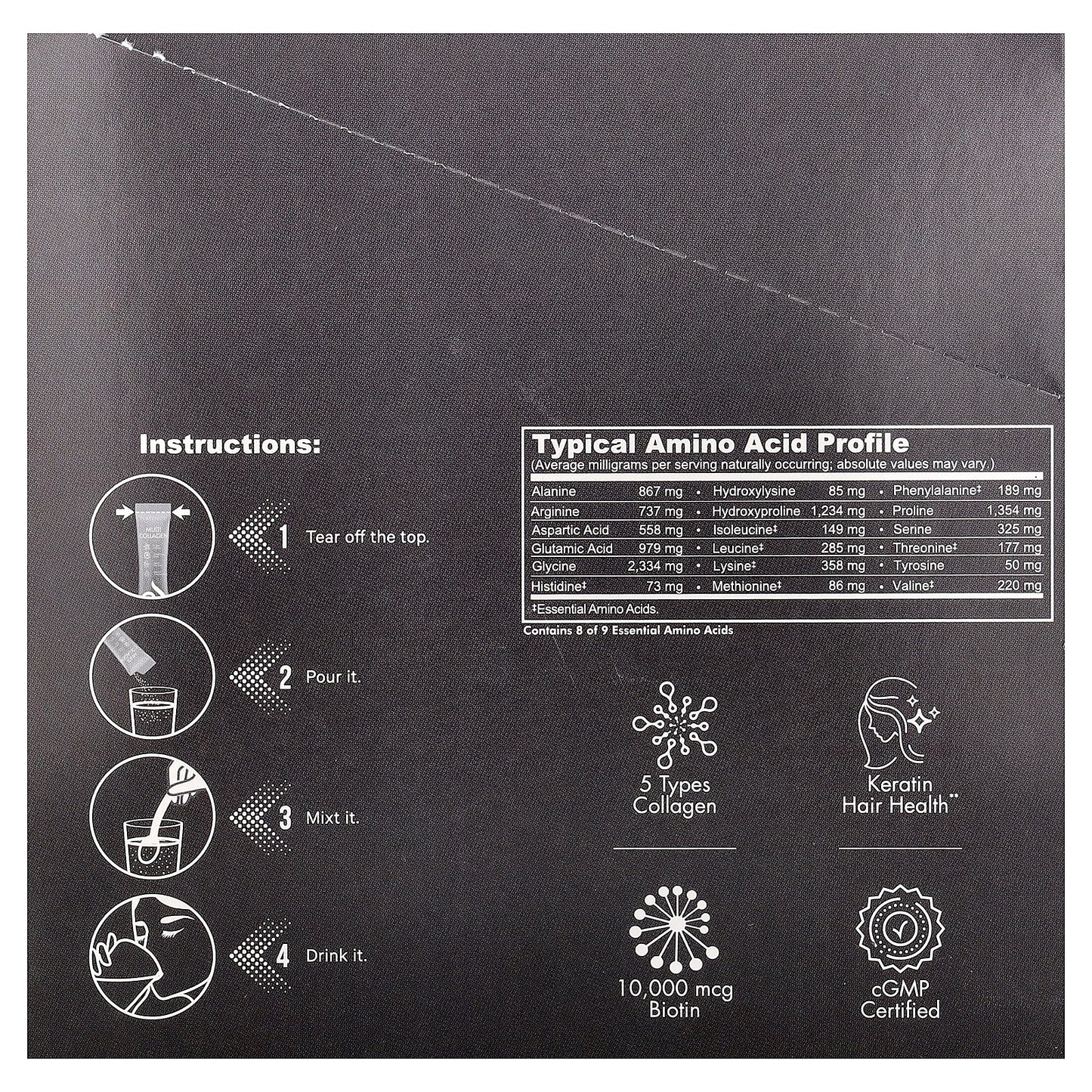 Codeage, Multi Collagen Peptides, Platinum, Unflavored, 30 Packets, 0.38 oz (11 g) Each
