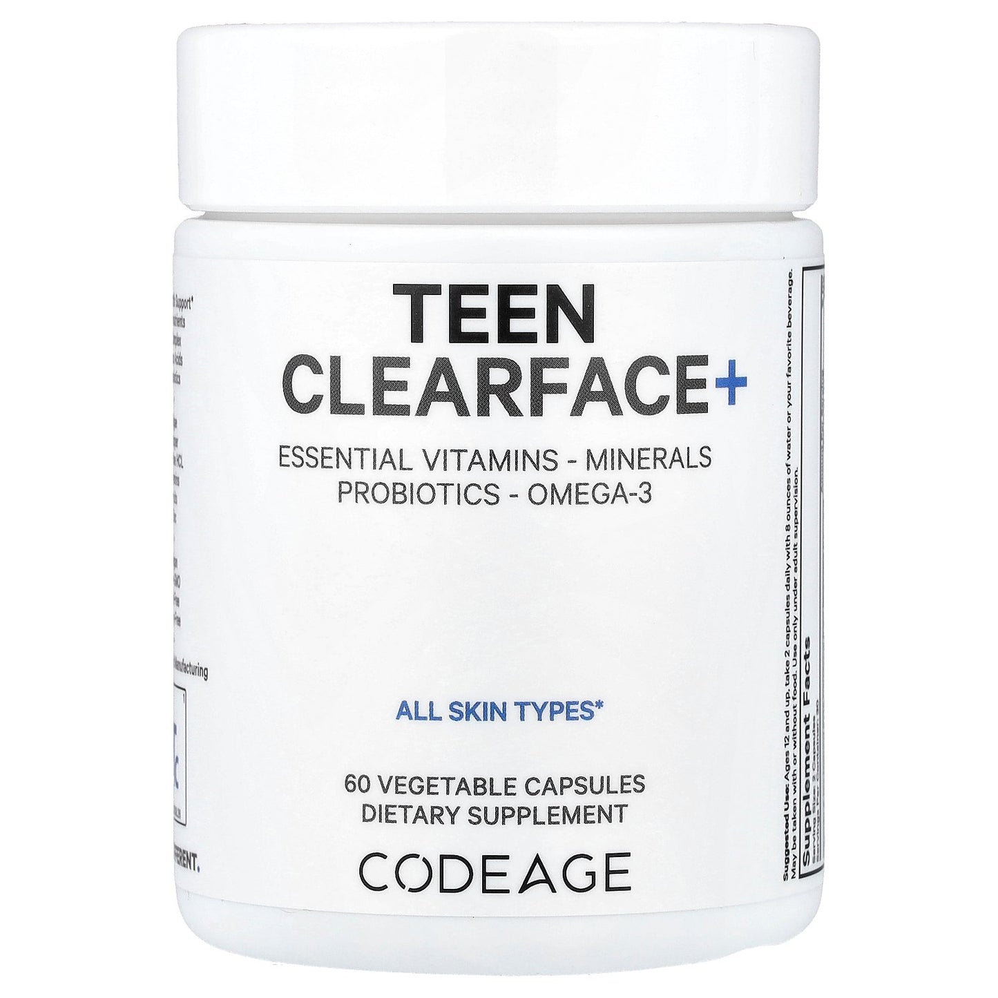 Codeage, Teen Clearface+, 60 Vegetable Capsules
