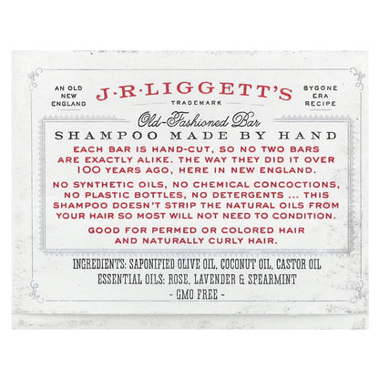 J.R. Liggett's, Old Fashioned Shampoo Bar, Original Formula, 3.5 oz (99 g)
