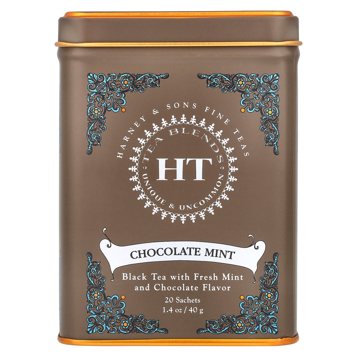 Harney & Sons, HT Tea Blends, Chocolate Mint, 20 Sachets, 1.4 oz (40 g)