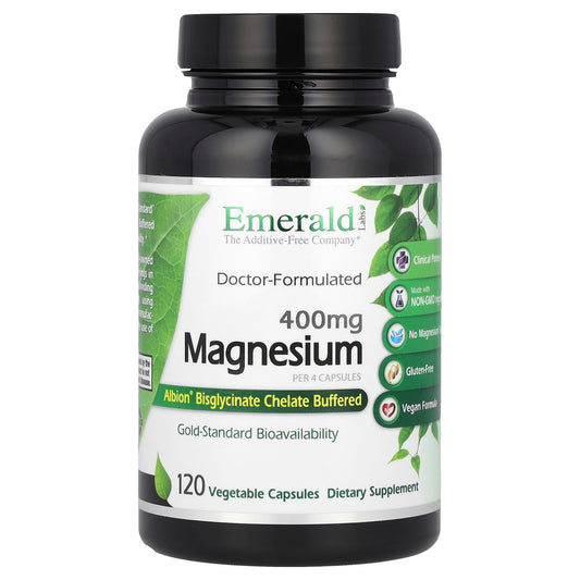 Emerald Laboratories, Magnesium, 400 mg, 120 Vegetable Capsules (100 mg per Capsule)