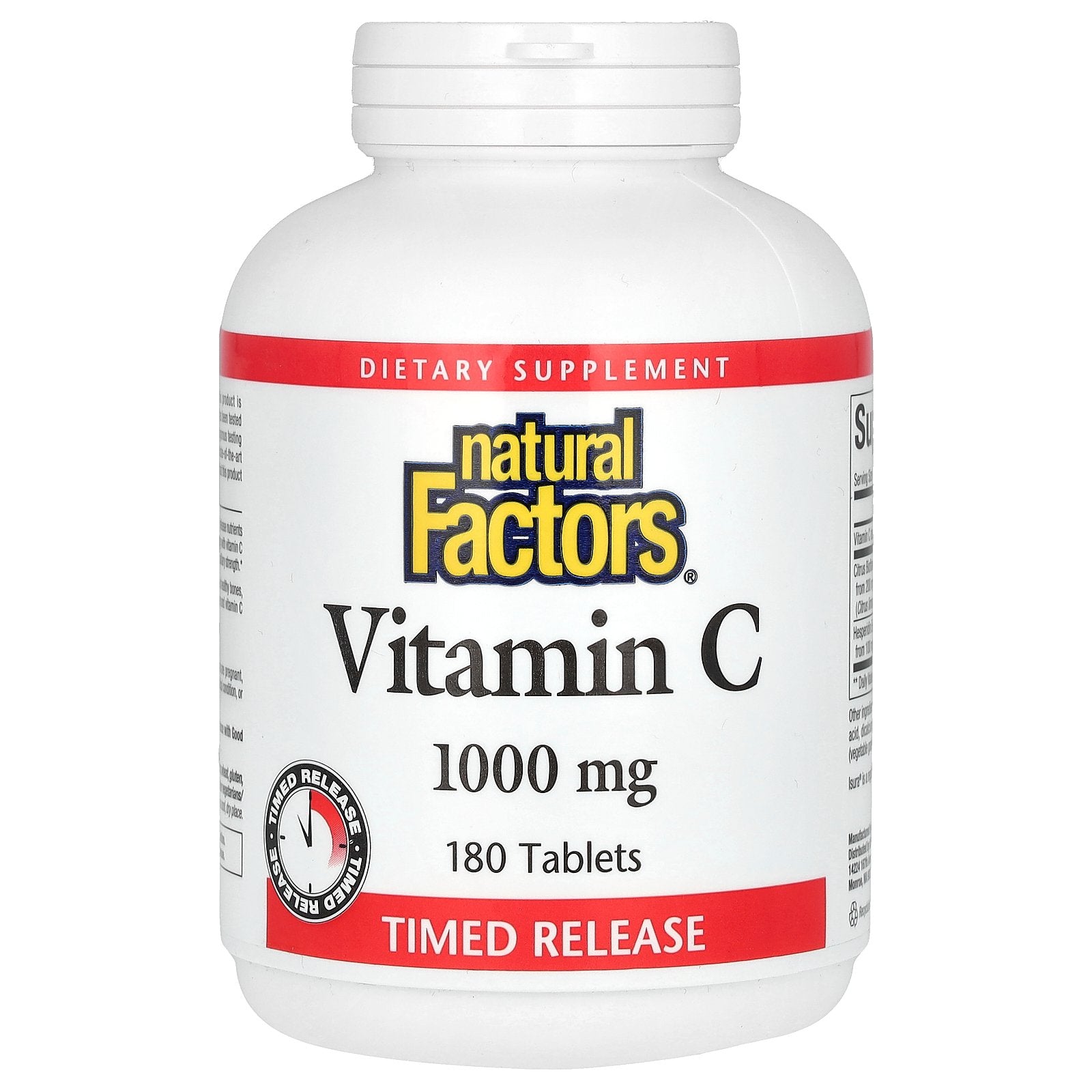 Natural Factors, Vitamin C, Time Release, 1,000 mg, 180 Tablets