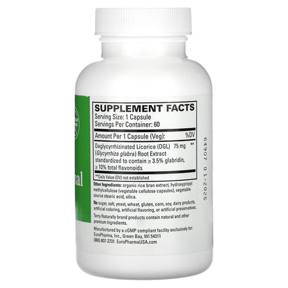 Terry Naturally, Stomach & Intestinal Relief, 60 Capsules (75 mg per Capsule)