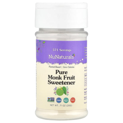 NuNaturals, Pure Monk Fruit Sweetener, 0.71 oz (20 g)