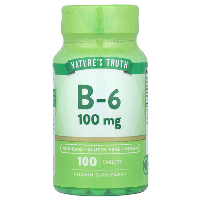 Nature's Truth, Vitamin B-6, 100 mg, 100 Tablets