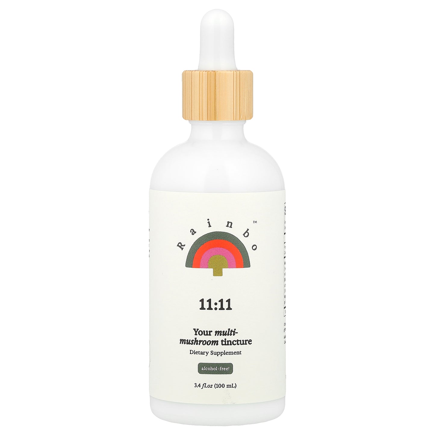 Rainbo, 11:11 Multi-Mushroom Tincture, Alcohol-Free, 3.4 fl oz (100 ml)