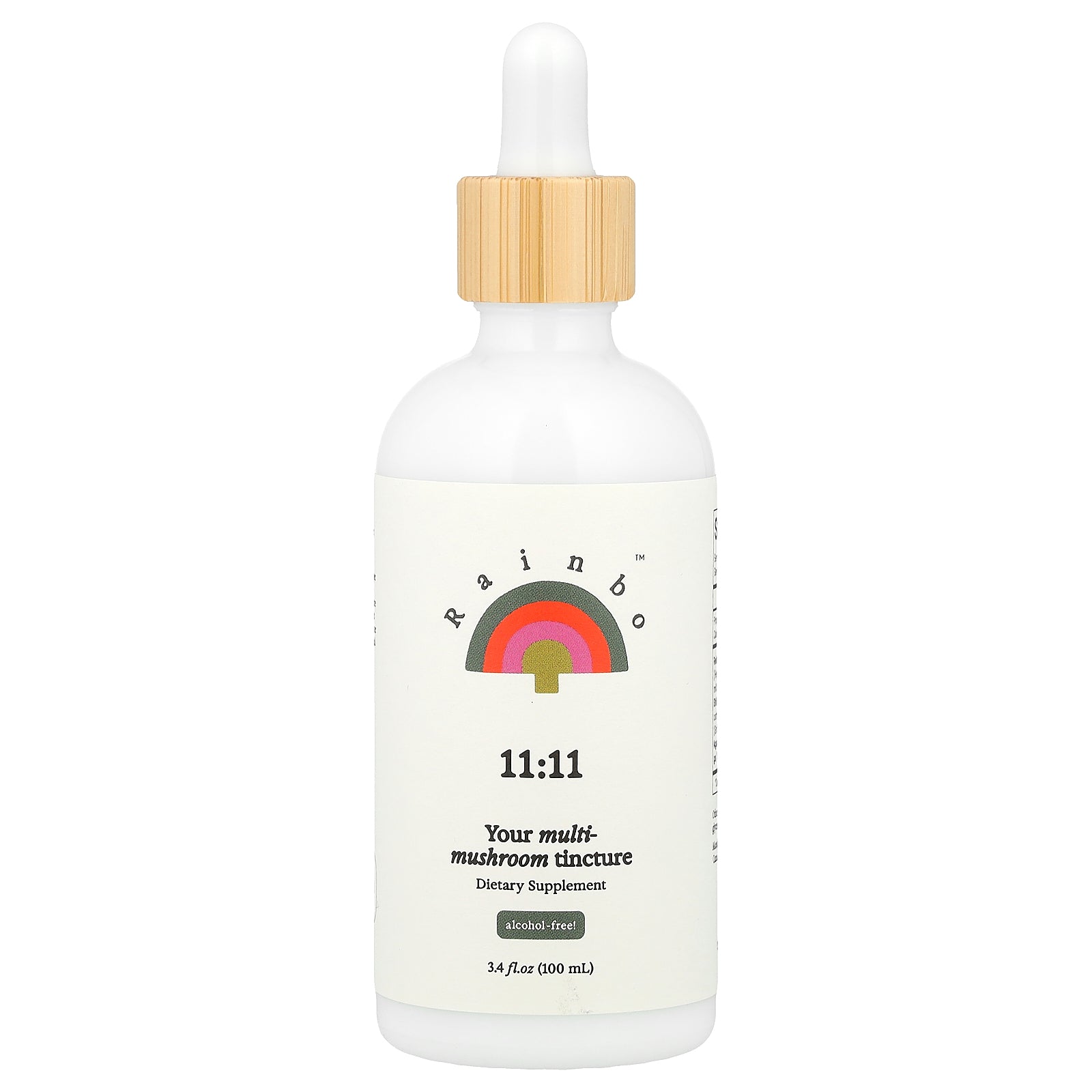 Rainbo, 11:11 Multi-Mushroom Tincture, Alcohol-Free, 3.4 fl oz (100 ml)
