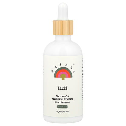 Rainbo, 11:11 Multi-Mushroom Tincture, Alcohol-Free, 3.4 fl oz (100 ml)