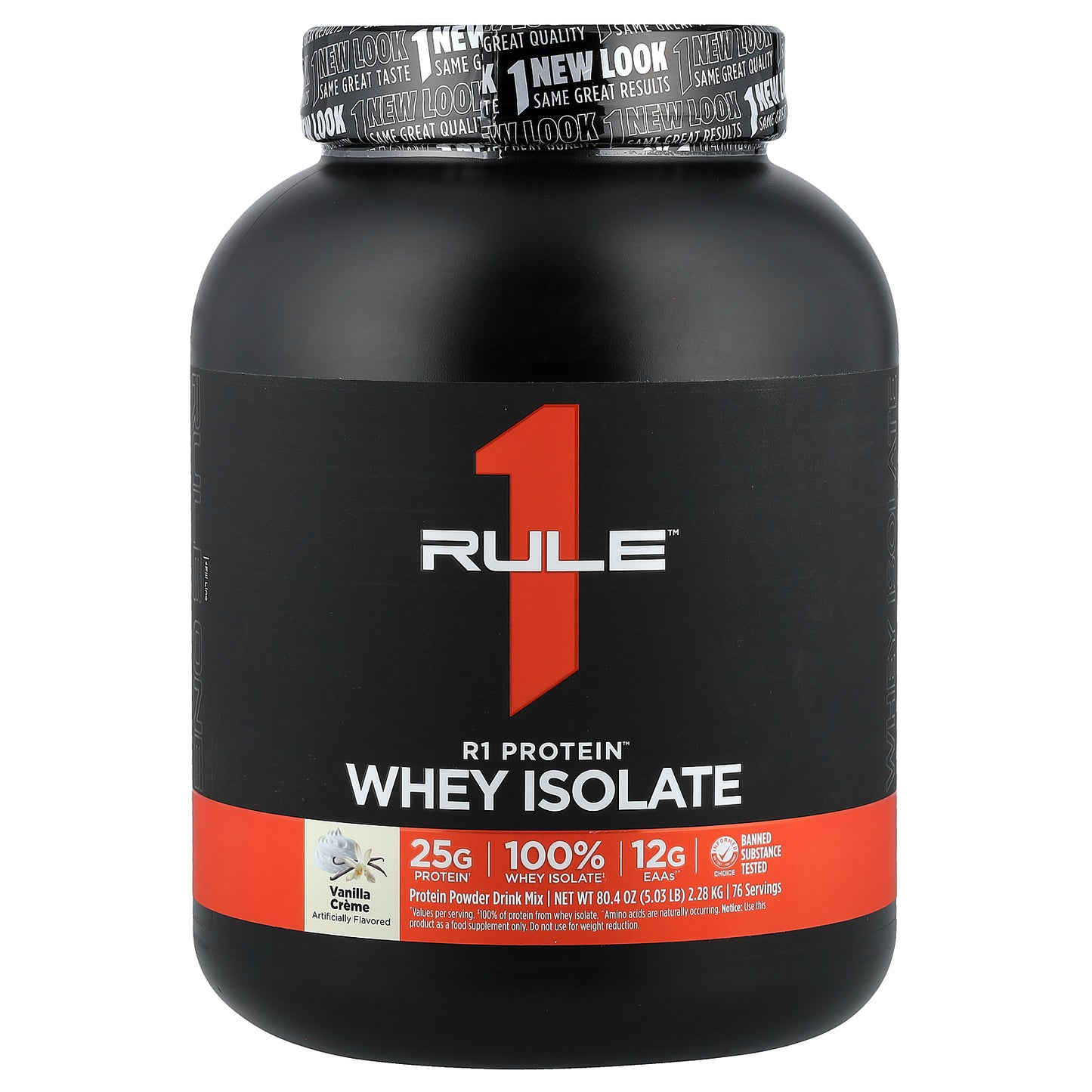 Rule One Proteins, R1 Protein™ Whey Isolate, Vanilla Creme, 5.03 lb (2.28 kg)