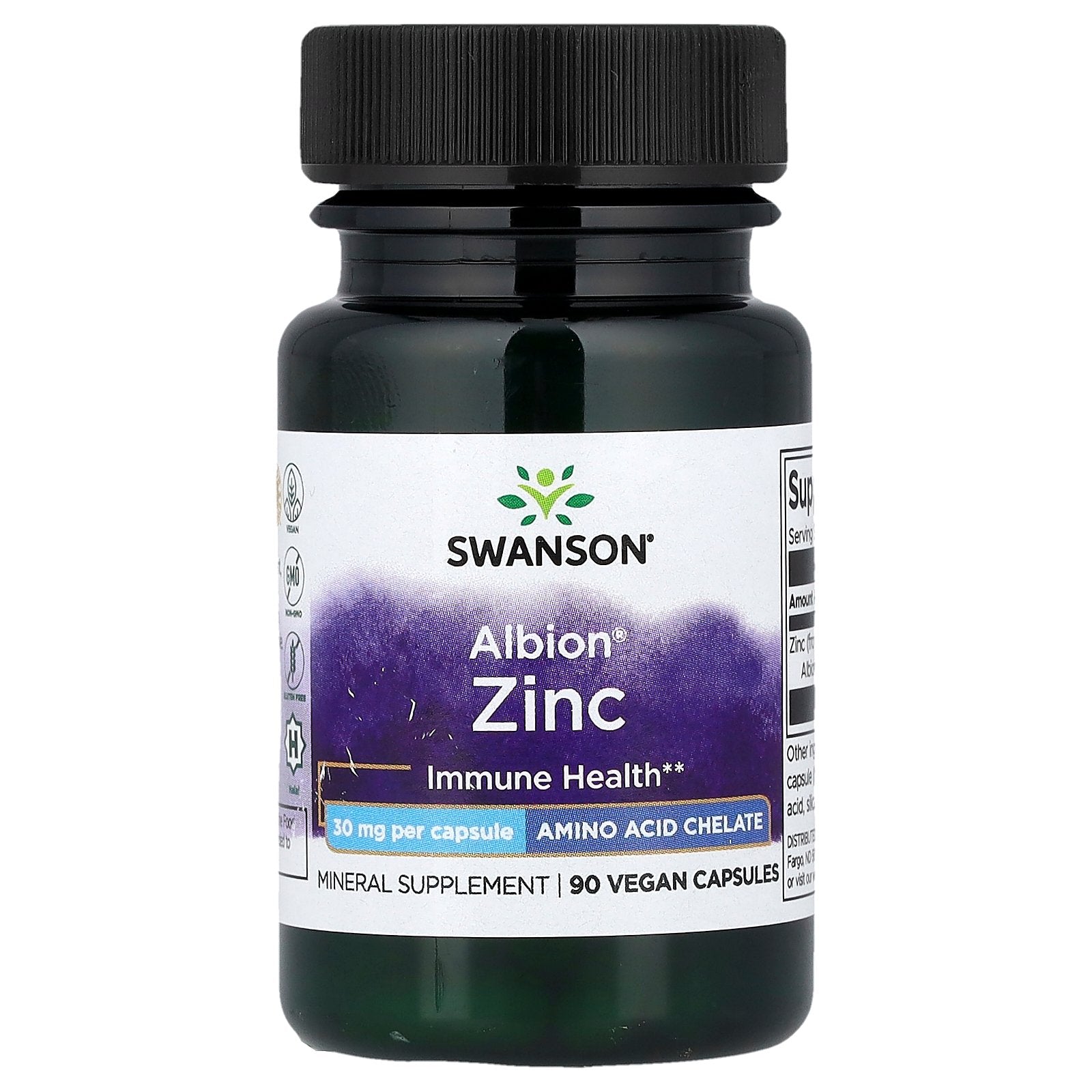 Swanson, Albion® Zinc, 30 mg, 90 Vegan Capsules