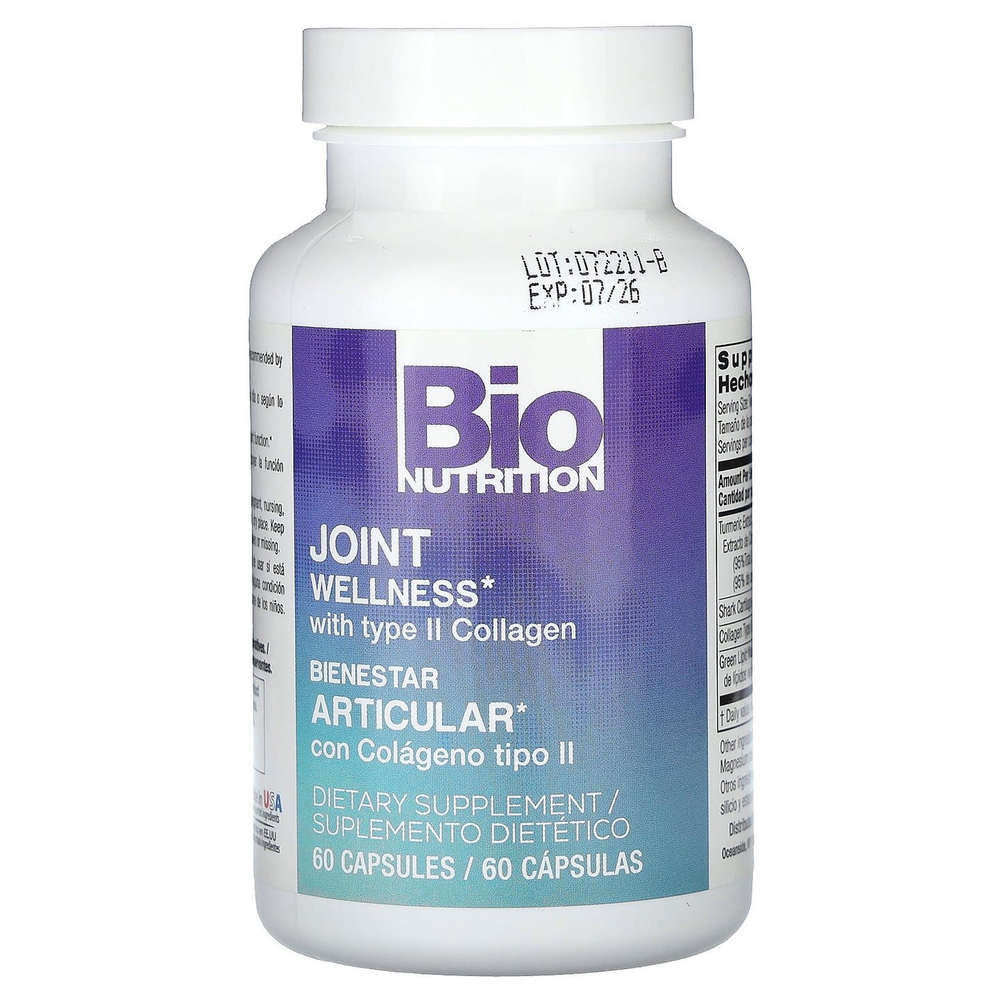 Bio Nutrition, Joint Wellness with Type II Collagen, 60 Capsules