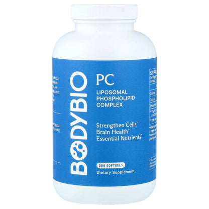 BodyBio, PC, Liposomal Phospholipid Complex, 300 Softgels (650 mg per Softgel)