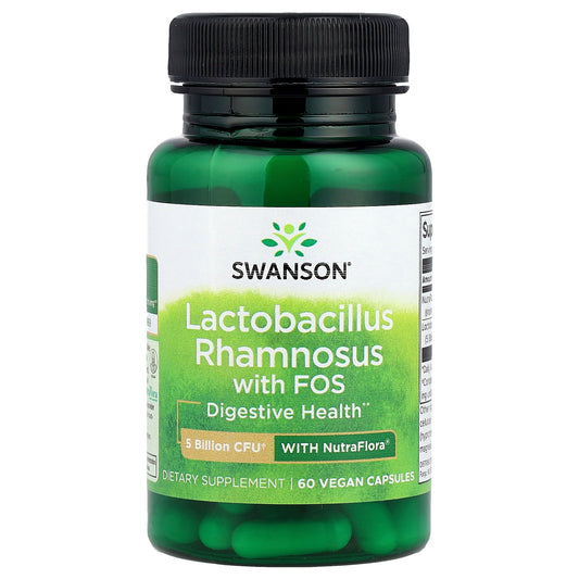Swanson, Lactobacillus Rhamnosus With FOS, 60 Vegan Capsules