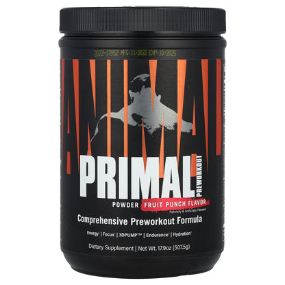 Animal, Primal Preworkout Powder, Fruit Punch, 17.9 oz (507.5 g)