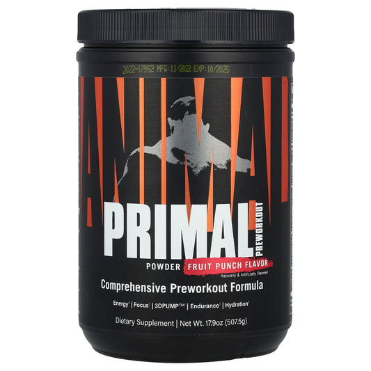 Animal, Primal Preworkout Powder, Fruit Punch, 17.9 oz (507.5 g)