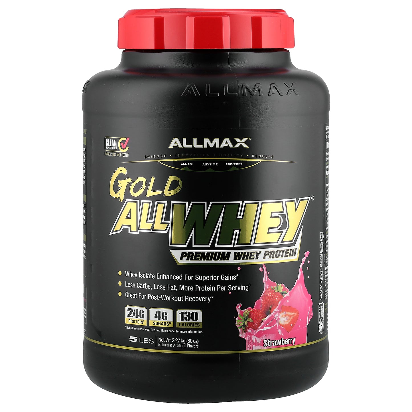 ALLMAX, GOLD ALLWHEY®, Premium Whey Protein, Strawberry, 5 lbs (2.27 kg)