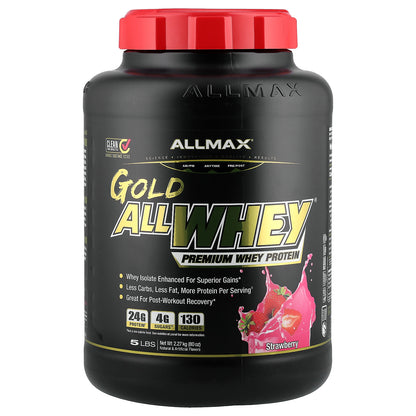ALLMAX, GOLD ALLWHEY®, Premium Whey Protein, Strawberry, 5 lbs (2.27 kg)