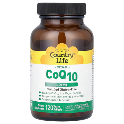 Country Life, Vegan CoQ10, 100 mg, 120 Vegan Softgels