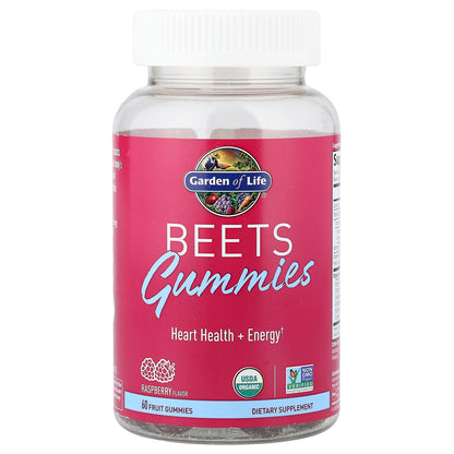 Garden of Life, Beets Gummies, Raspberry, 60 Fruit Gummies