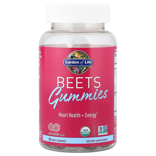 Garden of Life, Beets Gummies, Raspberry, 60 Fruit Gummies