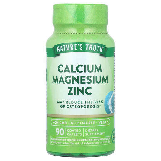 Nature's Truth, Calcium Magnesium Zinc, 90 Coated Caplets